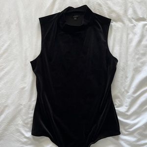 Guess Black Suede Bodysuit